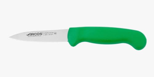 Arcos Cuchillo Mondador Acero Inoxidable Nitrum 80 mm | Mango inyectado en polipropileno. Serie 2900. Color verde.