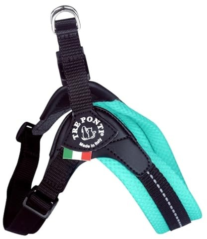 TRE Ponti Easy Fit Soft Mesh Sorbetto - Click-Verschluss + Verstellbarer Bauchgurt - Menta - Reflektierende Naht - GR. 2,5