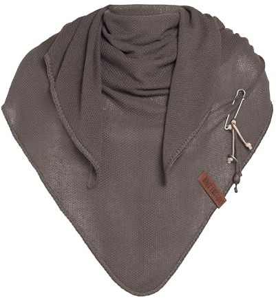 Knit Factory - Lola Trekantssjal - Taupe - 190x85 cm