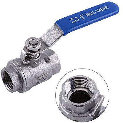 Válvula de bola de acero inoxidable Orificio completo hembra 1/2 '' NPT Válvula de bola de acero inoxidable X Conexión roscada hembra con manija