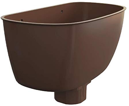 Brown Downpipe Hopper Head Universal Connector, Freeflow Rain Water Systems
