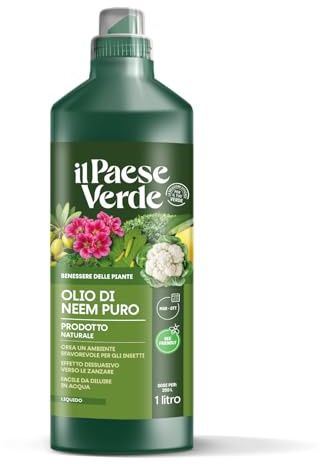 Il Paese Verde Niemöl – Niemöl – natürliches Insektenschutzmittel für Pflanzen – reines Niemöl kaltgepresst – 1 l