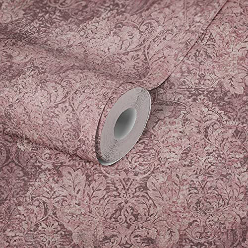 A.S. Création Livingwalls Barocktapete Mata Hari Tapete mit Ornamenten in Vintage Optik Vliestapete rosa rot lila mit Glitzereffekt fein strukturiert 380932