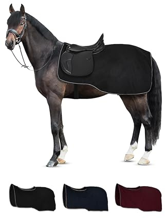 Horze Kiel Fleece Ausreitdecke, Schwarz, 125