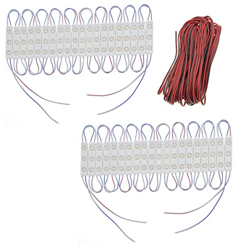 JZK Weiße 120LEDs 12V LED-Leuchten mit klebrigen Pads für Auto/Van/LED-Werbetafel/Werbelichtkasten, 12 V Van LED-Innenleuchte, Auto-LED-Deckenleuchten Kit, Van Dachlicht