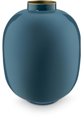 Pip Studio Metall Vase Blau 32cm