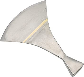 Cuchillo de cuero hecho a mano, herramienta de corte de cuero de piel de zorro de visón semicircular, cortador de piel profesional, hoja de acero de aleación, herramienta de mano DIY (M:15X12CM)