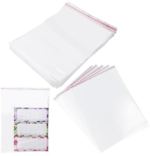 Mesybveo Lot de 60 Sachets Zip Transparent, 30x40cm Sachet Plastique, Sacs à Fermeture en Polyéthylène Réutilisable, Pochette Plastique Grande Capacité pour Toutes Sortes D'encas et Bijoux | Sacs à Fermeture en Polyéthylène Réutilisable, Pochette Plastique Grande Capacité pour Toutes Sortes D'encas et Bijoux