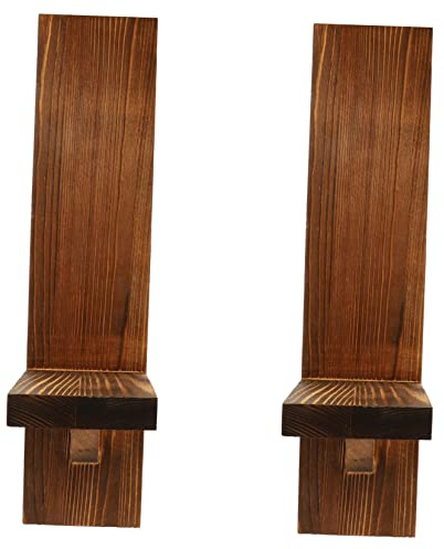 Zerodeko Wooden Candlestick Holder Tealight Candle Holders for Home Vintage Wall Art Wall Sconces Wedding Decor