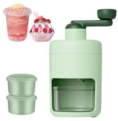 Broyeur à Glace pour Cônes de Neige, Machine à Glace Pilée pour La Maison, Broyeur à Glace Portable avec Lames en Acier Inoxydable Rasées à La Main, Petite Machine à Granité,A
