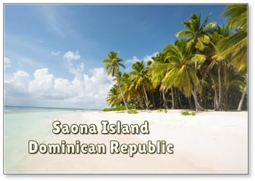 Kühlschrankmagnet Saona Island in Punta Cana, Dominikanische Republik, Paradies auf Erden, Kühlschrankmagnet