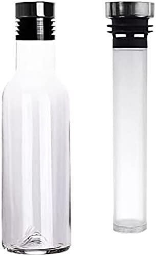 Cubo de Hielo Enfriador de Botellas de Vino Enfriador de Vino de Cristal rápido Botella decantadora Enfriador de Botellas de Vino con Barra incorporada Enfriador de champán frío Enfriadores