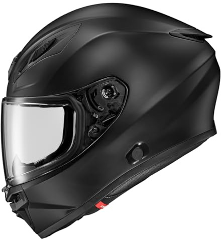 ScorpionEXO R430 Full Face Street Motorcycle Helmet with Bluetooth Ready Speaker Pocketss DOT/SNELL Approved Solid (Matte Black - Medium)