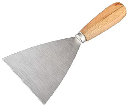 Espátula, 5 piezas Cuchillo con mango de madera Cuchillos de relleno de acero inoxidable Espátula for juntas de yeso Espátula de 1 2 3 4 5 pulgadas, 4 pulgadas