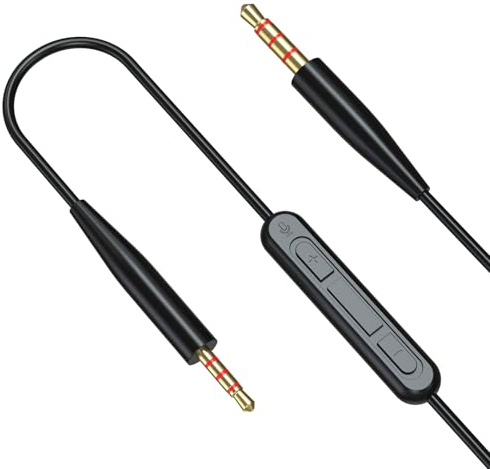 Zosvoses 2,5mm auf 3,5mm Audiokabel Klinkenkabel, Ersatz Bose Kopfhörer Audio Kabel mit Mikrofon und Lautstärkeregelung kompatibel mit Bose 700 Quietcomfort QC25 QC35 QC35II QC45 JBL & AKG Kopfhörer