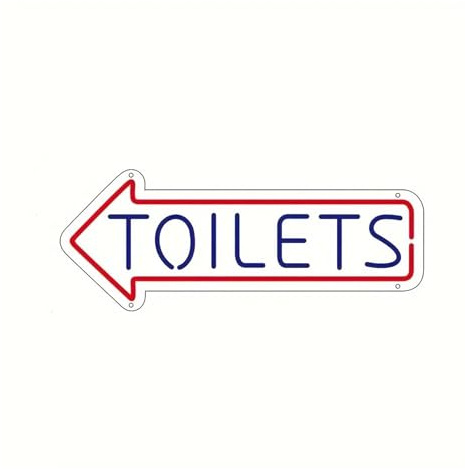 SHOUXI Insegna al Neon LED Freccia Neon Luce, Toilette Ingresso Segnale Direzionale Per Park Office Girare Sinistra/Destra Decorazione Della Parete(Sinistra)