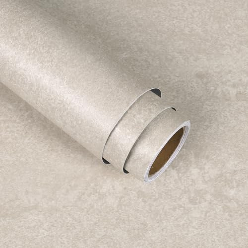 VaryStyle Beige Sandstone Marble Contact Paper for Countertops Peel and Stick Waterproof Removable Textured Granite Wallpaper for Kitchen Bathroom Counter Top Contact Paper for Cabinets 15.7x118