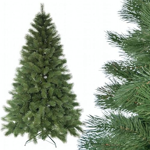 SMEREKA® Kiefer Künstlicher Weihnachtsbaum 230 cm - 100% Spritzguss Weihnachtsbaum Made in EU - Künstlicher Tannenbaum mit Ständer Metall - Christbaum Künstlich wie Echt Christmas Tree