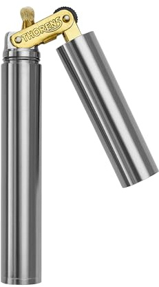 THORENS Classic Nunchaku - Mechero de gasolina (latón segmentado), color plateado