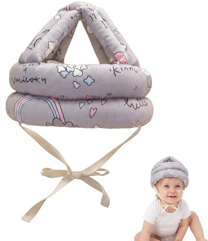 ARYIMYDP 1 Piezas Chichonera Casco Bebé, Protector Cabeza Bebé, Ideal Para Gatear y Jugar, Casco Bebe Golpes Ajustable, Material Suave y Transpirable Para Comodidad Diaria