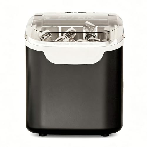 Macchina per Ghiaccio Portatile, Macchina per Ghiaccio Da Banco, Basso Consumo Energetico, Autopulizia con Un Pulsante, Adatta per Bar E Piccole Feste(F)