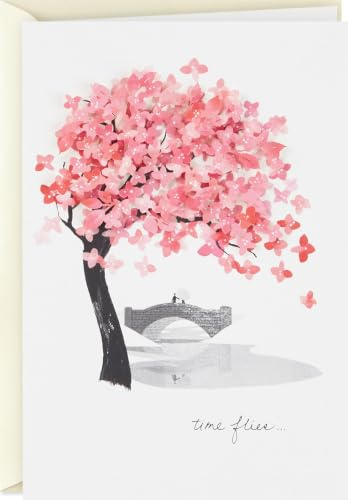 Hallmark Signature Valentine's Day Card (Time Flies) Anniversary, Love, Romantic Birthday, Sweetest Day
