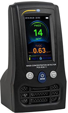 Air Quality Measuring Device PCE-RCM 12 for Determination of HCHO, PM2.5 / PM10 / Temperature and Relative Humidity from PCE Instruments