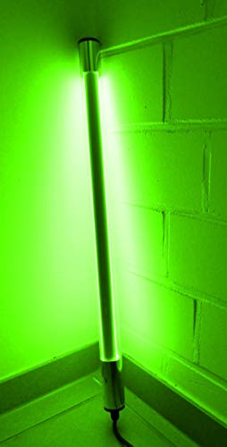 Licht-Idee Led Leuchtstab IP44 KS mit Blendschutz 60cm grün für Außen, Gartenbeluchtung mit Led 3m Anschlußkabel 230 Volt