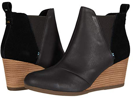TOMS Bottes Molles Kelsey pour Femme Gris Taupe, Noir/Blanc, 43.5 EU