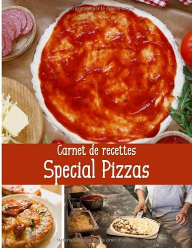 Carnet de recettes spécial pizzas: Cuisinez de délicieux plats Italiens | Grand format 155 pages | Avec fiches détaillées pour toutes vos recettes |
