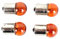 4 bombillas de intermitente naranja 12 V 10 W BAU15s (RY10 W) con certificado E para moto scooter Quad