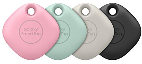 Samsung Galaxy SmartTag Bluetooth Item Finder and Key Finder, 120m Finding Range, 4 Pack, Black, Oatmeal, Pink & Mint (UK Version)