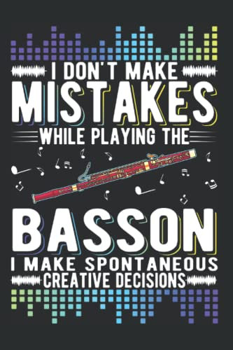 Fagott Notizbuch: Fagott Creative Decisions Fagottist Fagottspieler / 6x9 Zoll / 120 karierte Seiten Seiten