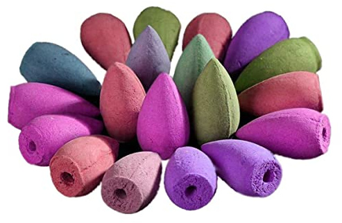 Coni Di Incenso a Riflusso Naturali Misti Per Aromaterapia - 30 Pezzi Per Sala Yoga - Kit Di Profumi Per Bruciatore Di Incenso