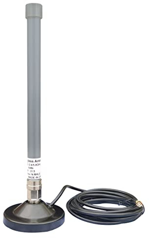 Antenas WiFi Omni para interiores y exteriores, doble banda, 2.4 GHz, 5.8 GHz, base magnética con cable RP-SMA de 3 metros para router WiFi/PCI-E/tarjeta de red WiFi/adaptador USB WiFi
