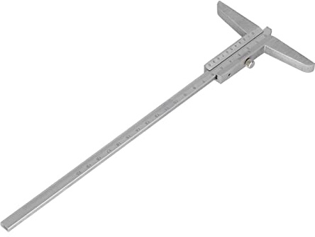 Calibro a corsoio di profondità, calibro a calibro, calibro di profondità, calibro in metallo, 0,02 mm, strumento di misurazione micrometrico ad alta precisione (0-200)
