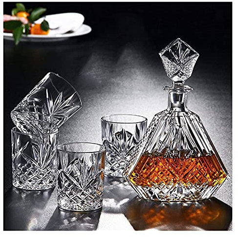 Decanter in vetro Personalità Decanter for vino e set di bicchieri Set di decanter for whisky in cristallo Regali for uomo