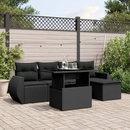 Amorsee Balkon Lounge Verstellbare Tischplatte Gartensofa L Form Loungemöbel Balkon Sofa Rattan Gartenlounge Klein Ecklounge Lounge Möbel Outdoor Gartenmöbel Ecksofa Balkonmöbel Balkonsofa
