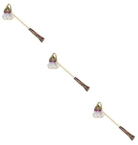 MAGICLULU 3pcs Candle Snuffer Tool Long Handle Extinguisher Rhinestone Vintage Design for Candles Fire Extinguisher Home