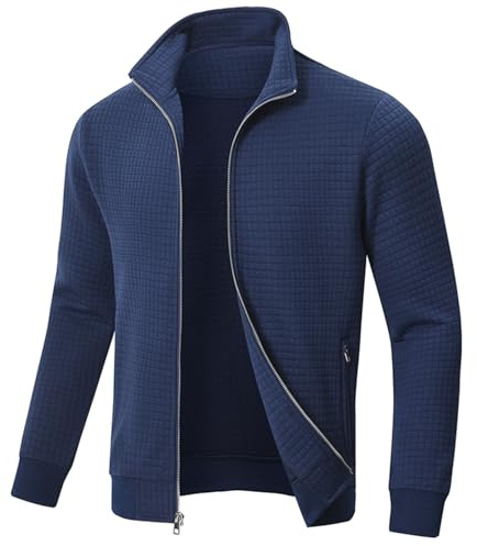 Huayuzh Mens Lightweight Jacket Casual Outdoor Windbreaker Stand Collar Jacket Sport Hiking Running with Zip Pockets