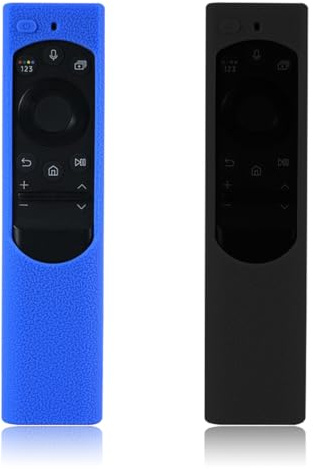 XPEX 2 Piezas Funda y Remoto Antideslizante a Prueba de Golpes para Samsung Control Remoto (Negro+Azul)