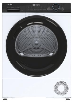HAIER - Sèche-Linge Pompe à chaleur I-Pro Serie 3 HD80-A2939E-FR - Capacité de 8kg, 15 Programmes, Classe énergétique E, Départ différé 1-24h, Niveau sonore 66 dB(A), Connectivité App hOn