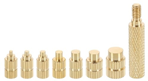 sourcing map Lot de 8 embouts d'insertion pour inserts filetés M2 M2.5 M3 M4 M5 M6 M8 pour fers à souder pour composants d'impression 3D et pièces en plastique