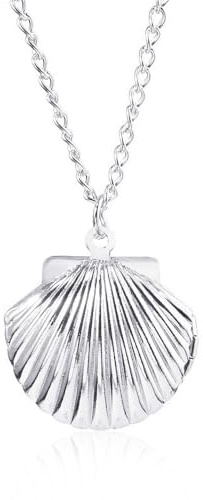 Niaspi Minimalist Shell Necklaces for Women Girls Dainty Sea Shell Conch Statement Pendant Necklace Boho Vintage Hypoallergenic Lightweight Birthday Holiday Simple Clavicle Necklace Jewelry (Silver)