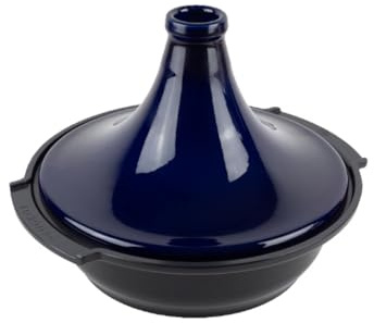 Peugeot - Tajine-Auflaufform aus Keramik – 30 cm – für alle Herdarten einschließlich Induktion geeignet – Französisches Produkt – Blau
