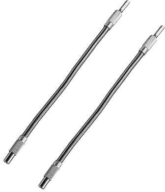 Angoily 2pcs Metal Flexible Extension Shaft for Power Tool Accessories Drill Bit Holder Screwdriver Drill Bits