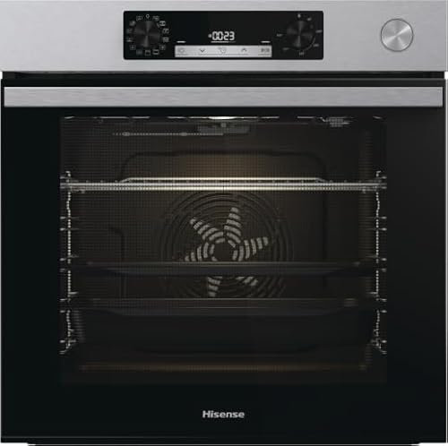 Hisense BSA66211AX, Horno multifunción termoventilado con generador de vapor, cavidad XXL 77L, limpieza de agua Cleaning, 13 funciones de cocción, cocción combinada al vapor, función pizza 300 °C