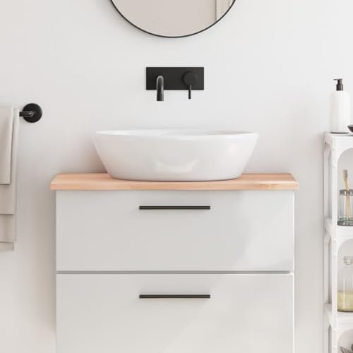 Xichuzi Waschtischplatte 80x40x2 cm Massivholz Unbehandelt, Arbeitsplatte, Holzplatte, Schreibtischplatte, Waschtischplatte, Küchenarbeitsplatte - 3156020