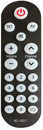 Riry Remplacement Universal Big Button TV Remote Control – Easy to Use for Seniors & Visually Impaired – Compatible with Most TVs – Simple Setup