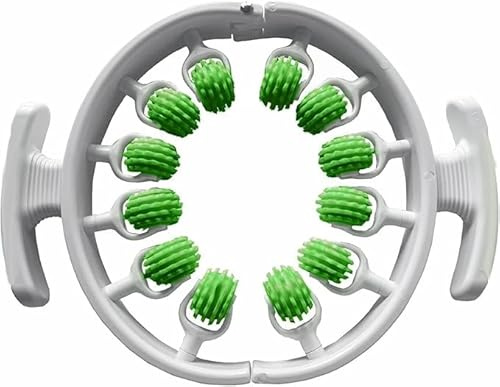 Cellulitmassör, manuell, 360° täckning, anti-cellulitmassör, massagerulle, komprimera och stretch, lår och rumpa (grön, 1)